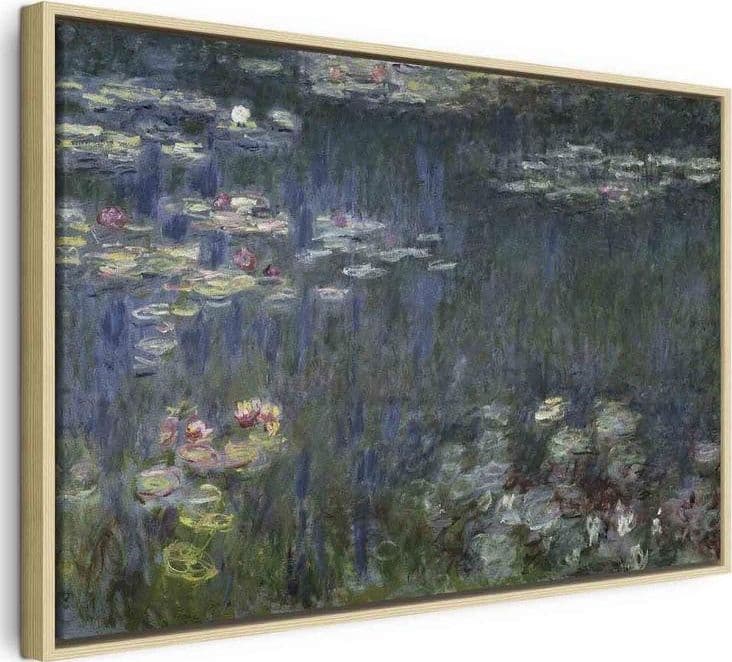 Quadro - Waterlilies: Green Reflections (Claude Monet) in Poster e stampe Collezione Casa - Trebisacce, commercioVirtuoso.it