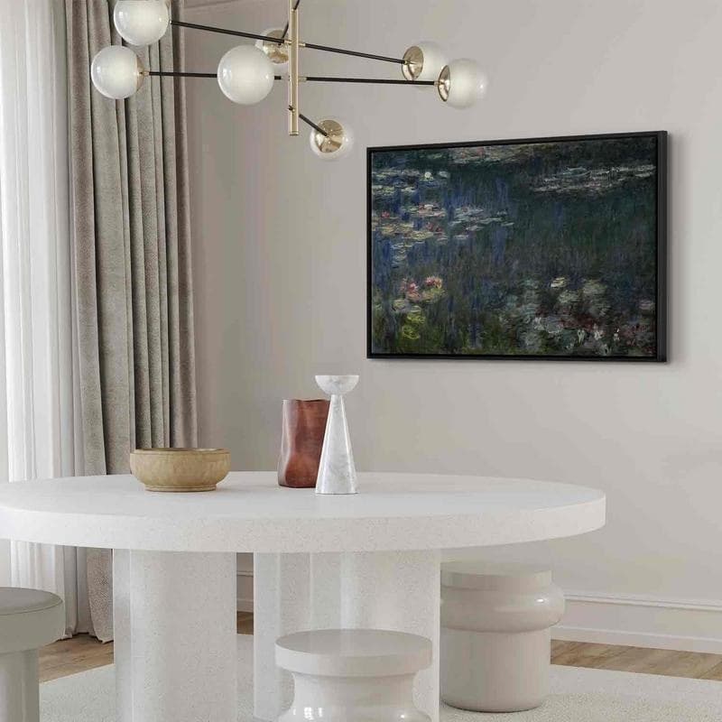 Quadro - Waterlilies: Green Reflections (Claude Monet) in Poster e stampe Collezione Casa - Trebisacce, commercioVirtuoso.it
