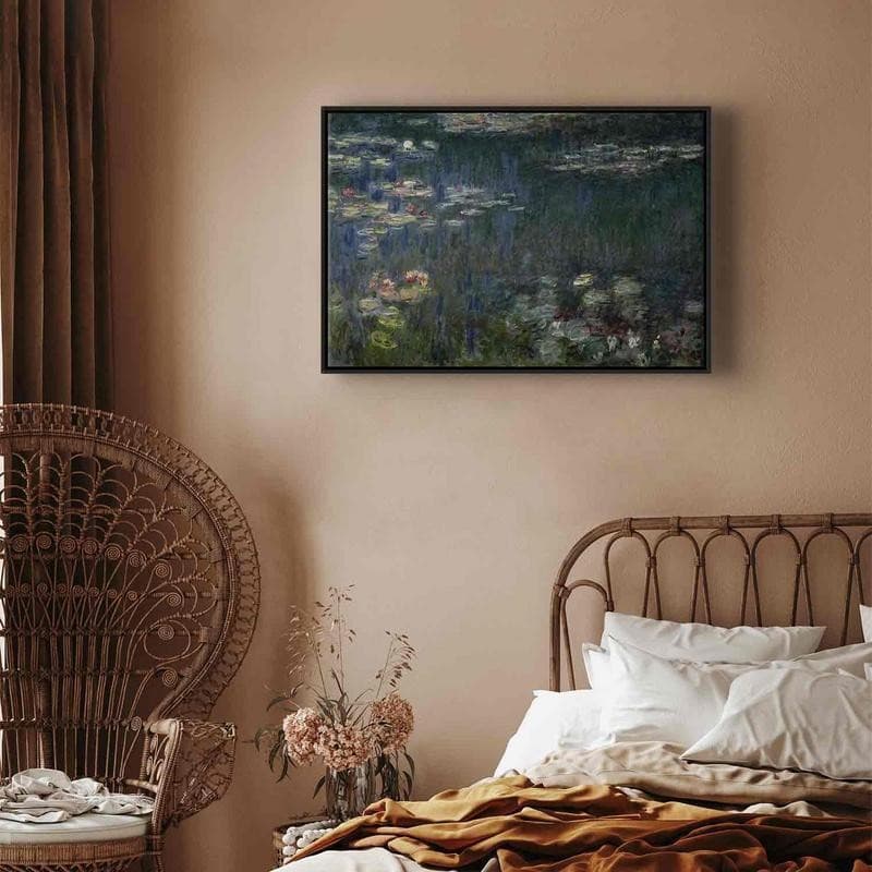Quadro - Waterlilies: Green Reflections (Claude Monet) in Poster e stampe Collezione Casa - Trebisacce, commercioVirtuoso.it