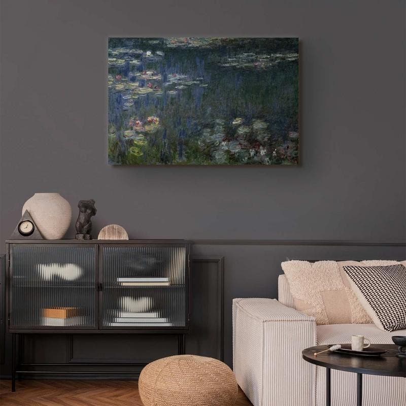Quadro - Waterlilies: Green Reflections (Claude Monet) in Poster e stampe Collezione Casa - Trebisacce, commercioVirtuoso.it