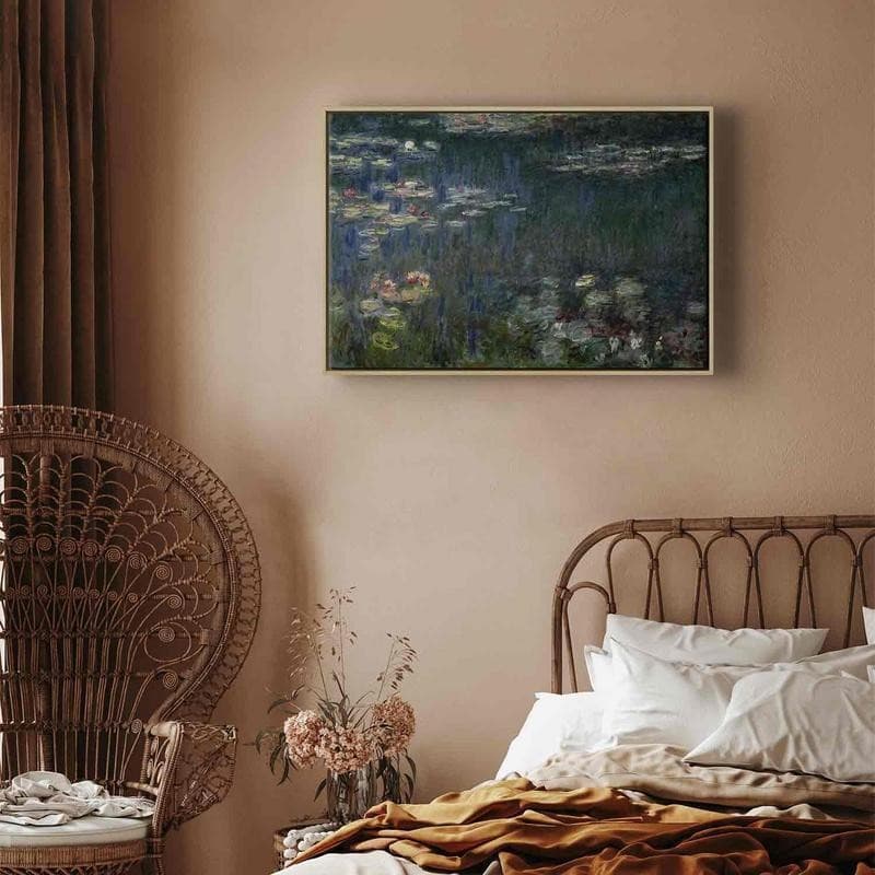 Quadro - Waterlilies: Green Reflections (Claude Monet) in Poster e stampe Collezione Casa - Trebisacce, commercioVirtuoso.it