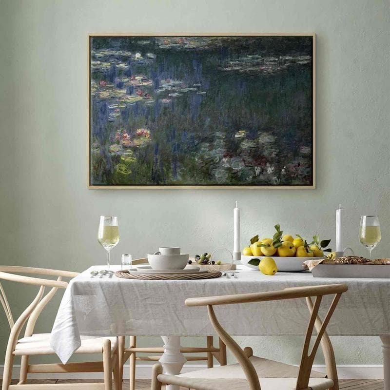 Quadro - Waterlilies: Green Reflections (Claude Monet) in Poster e stampe Collezione Casa - Trebisacce, commercioVirtuoso.it