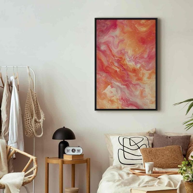 Quadro - Fiery Colors - Dynamic Shapes in Colors of Fire and Pink in Poster e stampe Collezione Casa - Trebisacce, commercioVirtuoso.it