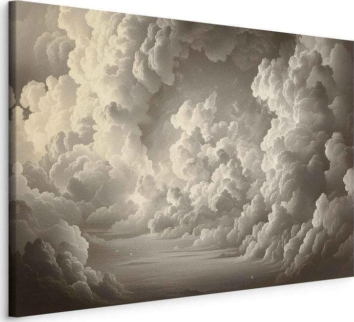 Quadro - Whisper of Illuminated Clouds: Soft Play of Light in the Theater of the Heavens in Poster e stampe Collezione Casa - Trebisacce, commercioVirtuoso.it