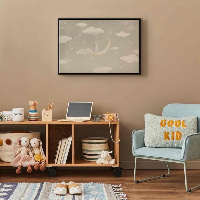 Quadro - Little Conqueror - A Mouse in Heart Pajamas on the Moon Among Clouds in Poster e stampe Collezione Casa - Trebisacce, commercioVirtuoso.it