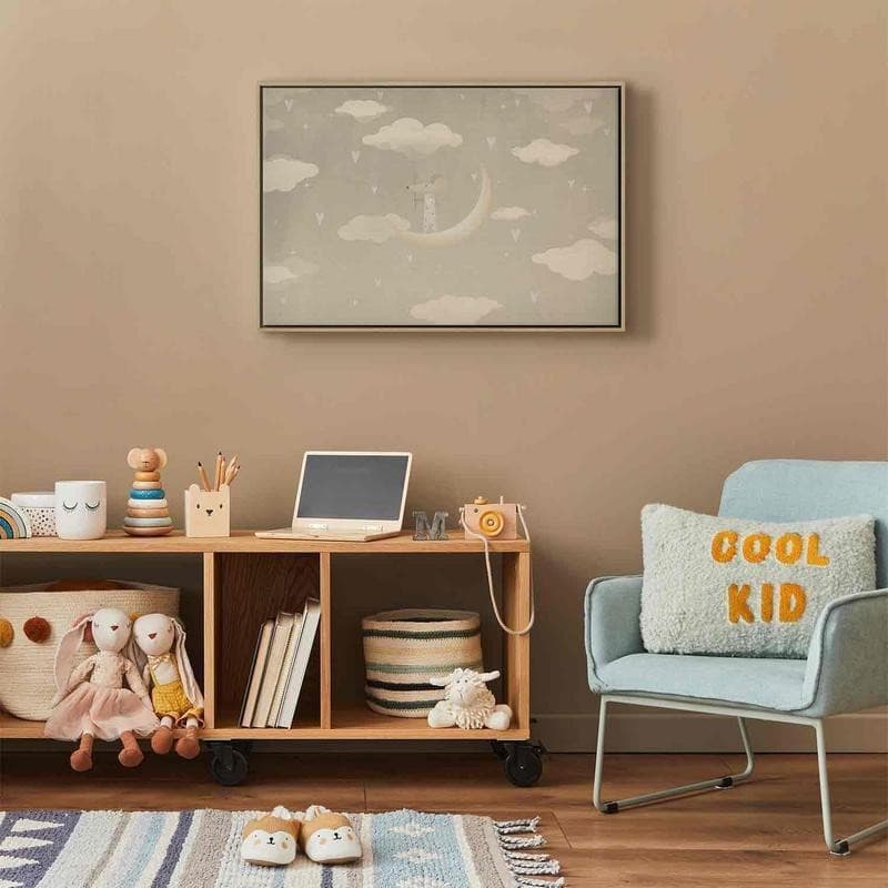 Quadro - Little Conqueror - A Mouse in Heart Pajamas on the Moon Among Clouds in Poster e stampe Collezione Casa - Trebisacce, commercioVirtuoso.it