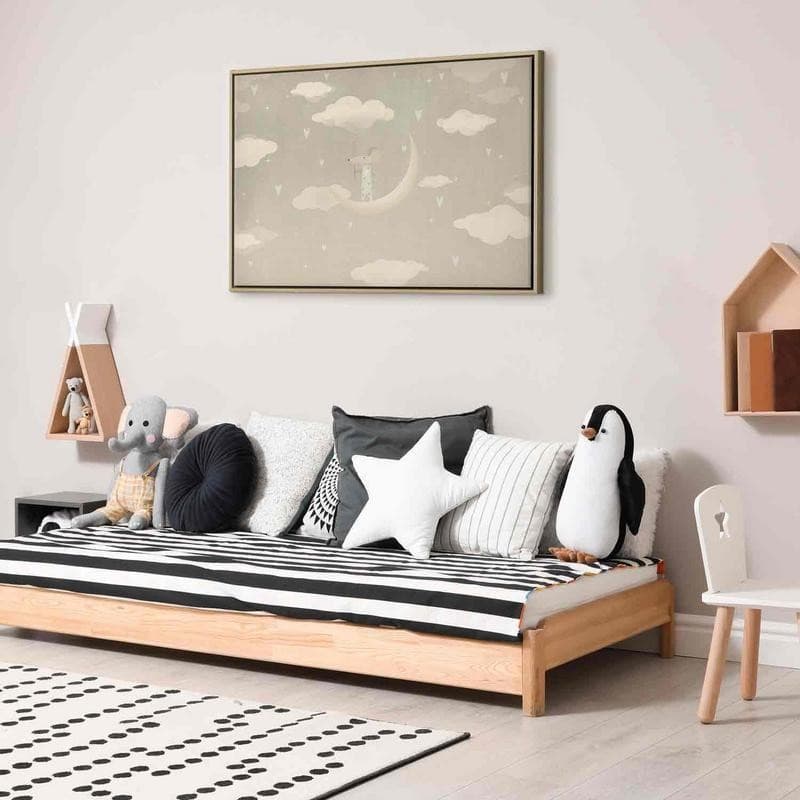 Quadro - Little Conqueror - A Mouse in Heart Pajamas on the Moon Among Clouds in Poster e stampe Collezione Casa - Trebisacce, commercioVirtuoso.it