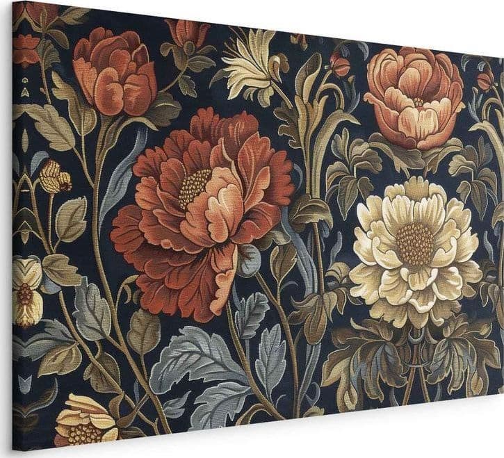 Quadro - Tapestry Large Flowers Retro Floral Motif in Kilim Style in Arazzi e tappezzeria Collezione Casa - Trebisacce, commercioVirtuoso.it