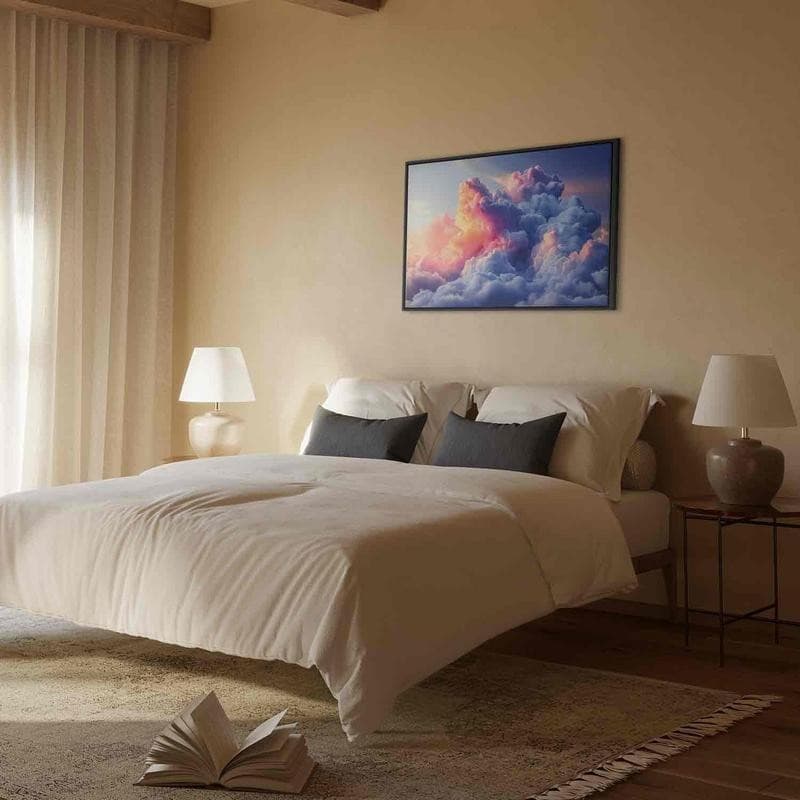 Quadro - Clouds Like Painted: Artistic Brushes of Dawn Painting the Sky in Poster e stampe Collezione Casa - Trebisacce, commercioVirtuoso.it