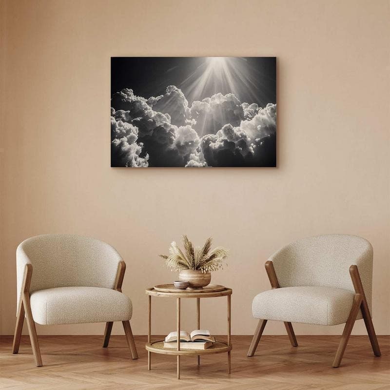 Quadro - Hope in the Clouds: Inspiring Rays of the Sun – Awaken Emotions in Poster e stampe Collezione Casa - Trebisacce, commercioVirtuoso.it
