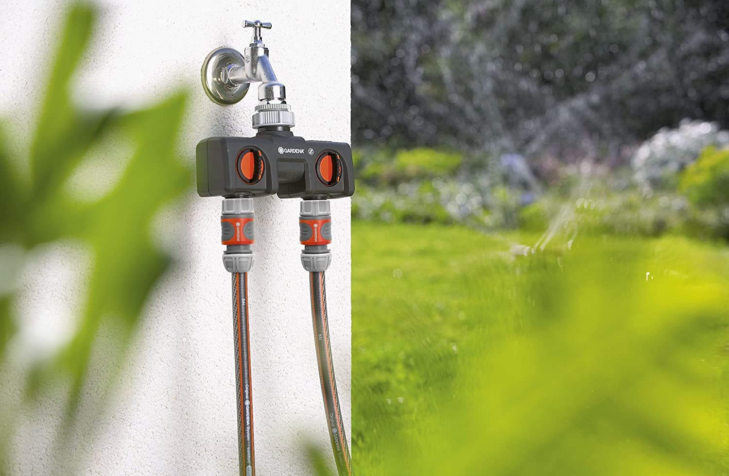 GARDENA - DISTRIBUTORE A 2 VIE CON INNESTI RAPIDI - FER 303460 in prodotto EuroStore07 - Alatri, commercioVirtuoso.it