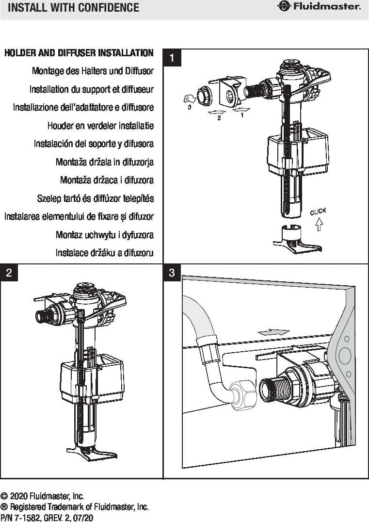 Galleggiante silenzioso attacco laterale maschio da 3/8" con adattatore e diffusore in Serbatoi igienici Aloiserw.com - Altomonte, commercioVirtuoso.it