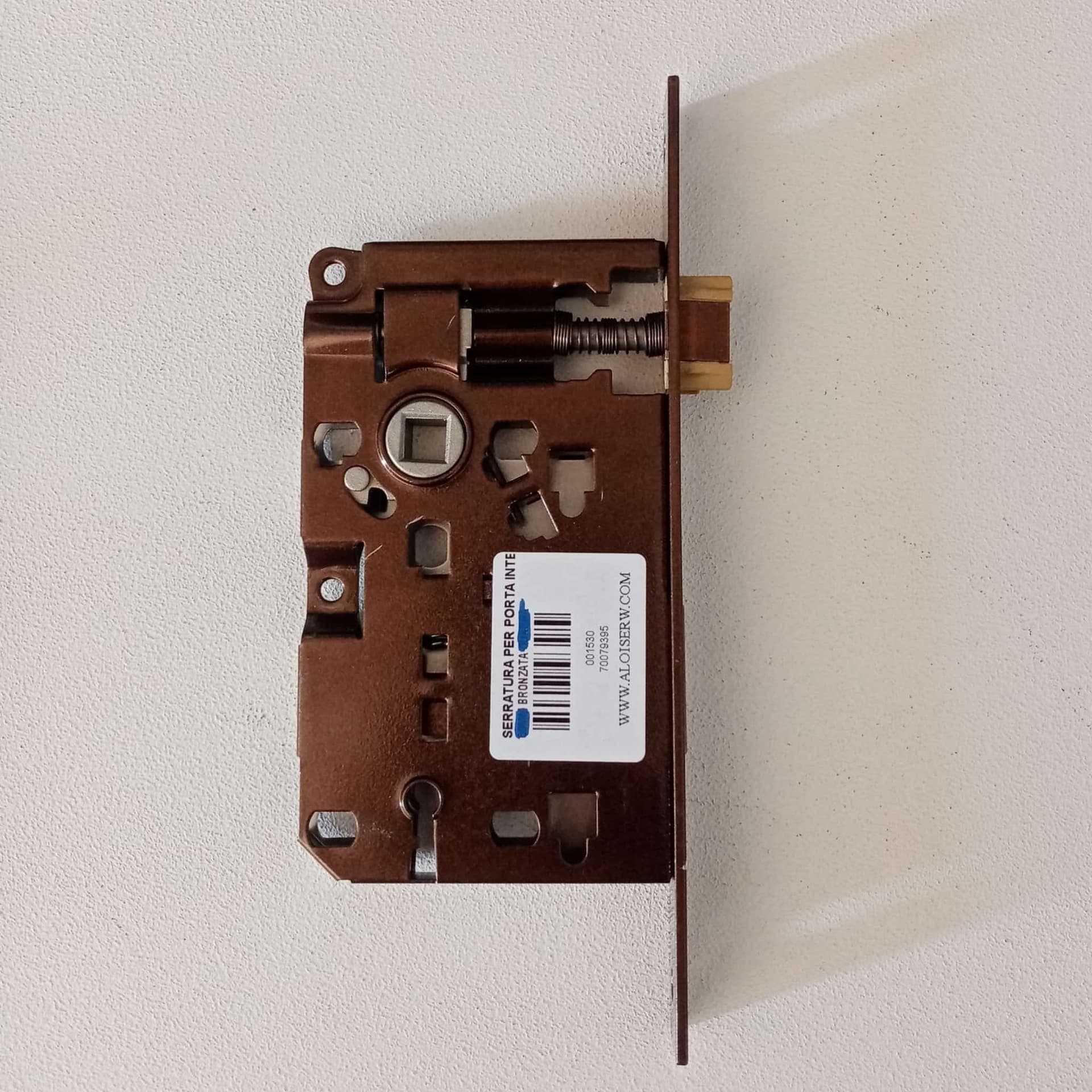 Serratura bronzata ad incasso per porta legno ad infilare patent bordo quadro in Serrature a incastro Aloiserw.com - Altomonte, commercioVirtuoso.it