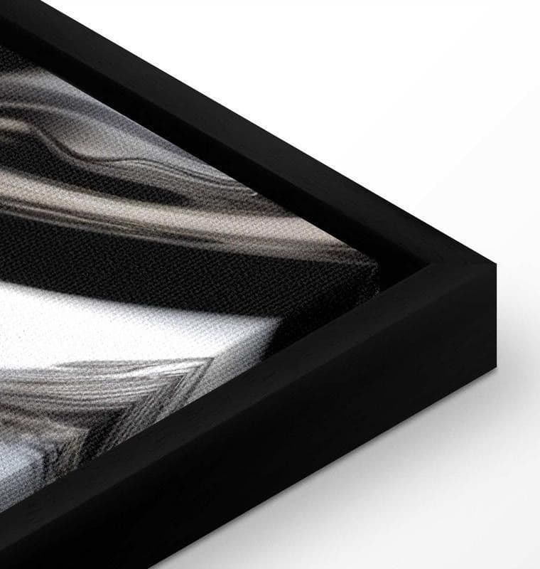 Quadro - Metallic Fluidity - Abstract Silver Forms on a Mint-Purple Background in Poster e stampe Collezione Casa - Trebisacce, commercioVirtuoso.it