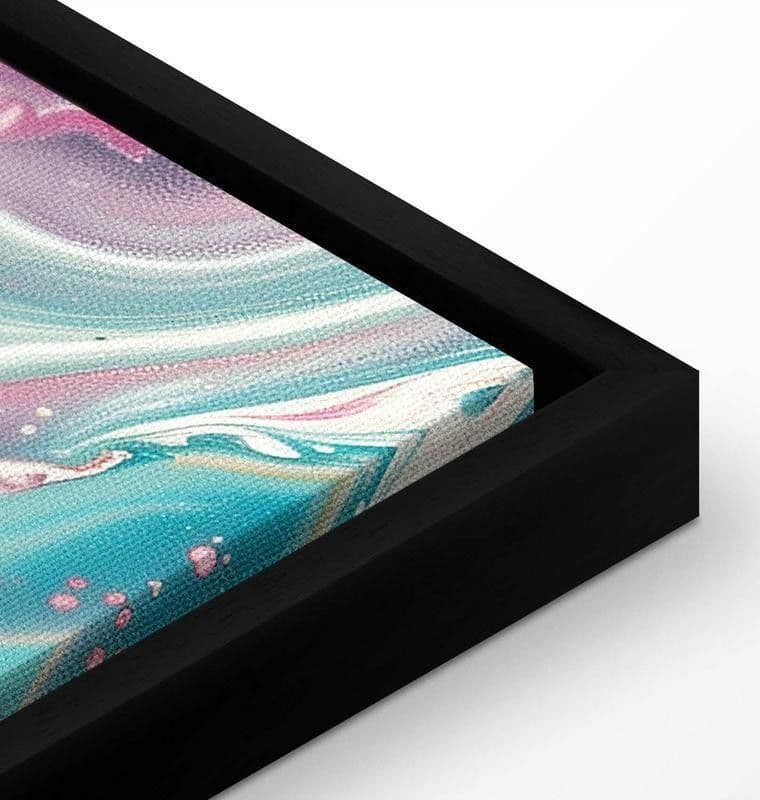 Quadro - Colorful Chaos - Dynamic Shapes in Shades of Pink Yellow and Blue in Poster e stampe Collezione Casa - Trebisacce, commercioVirtuoso.it