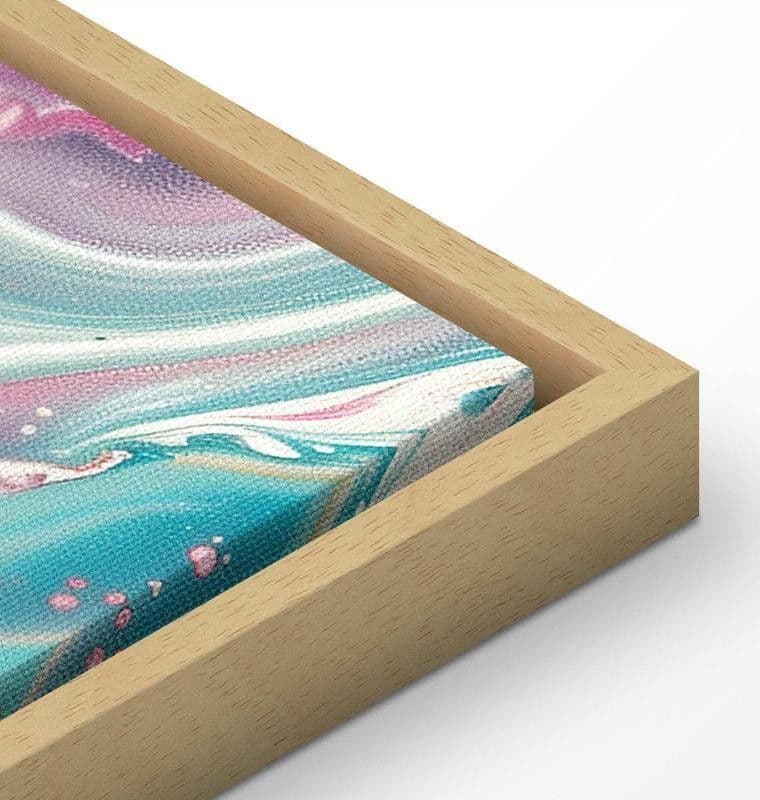 Quadro - Colorful Chaos - Dynamic Shapes in Shades of Pink Yellow and Blue in Poster e stampe Collezione Casa - Trebisacce, commercioVirtuoso.it