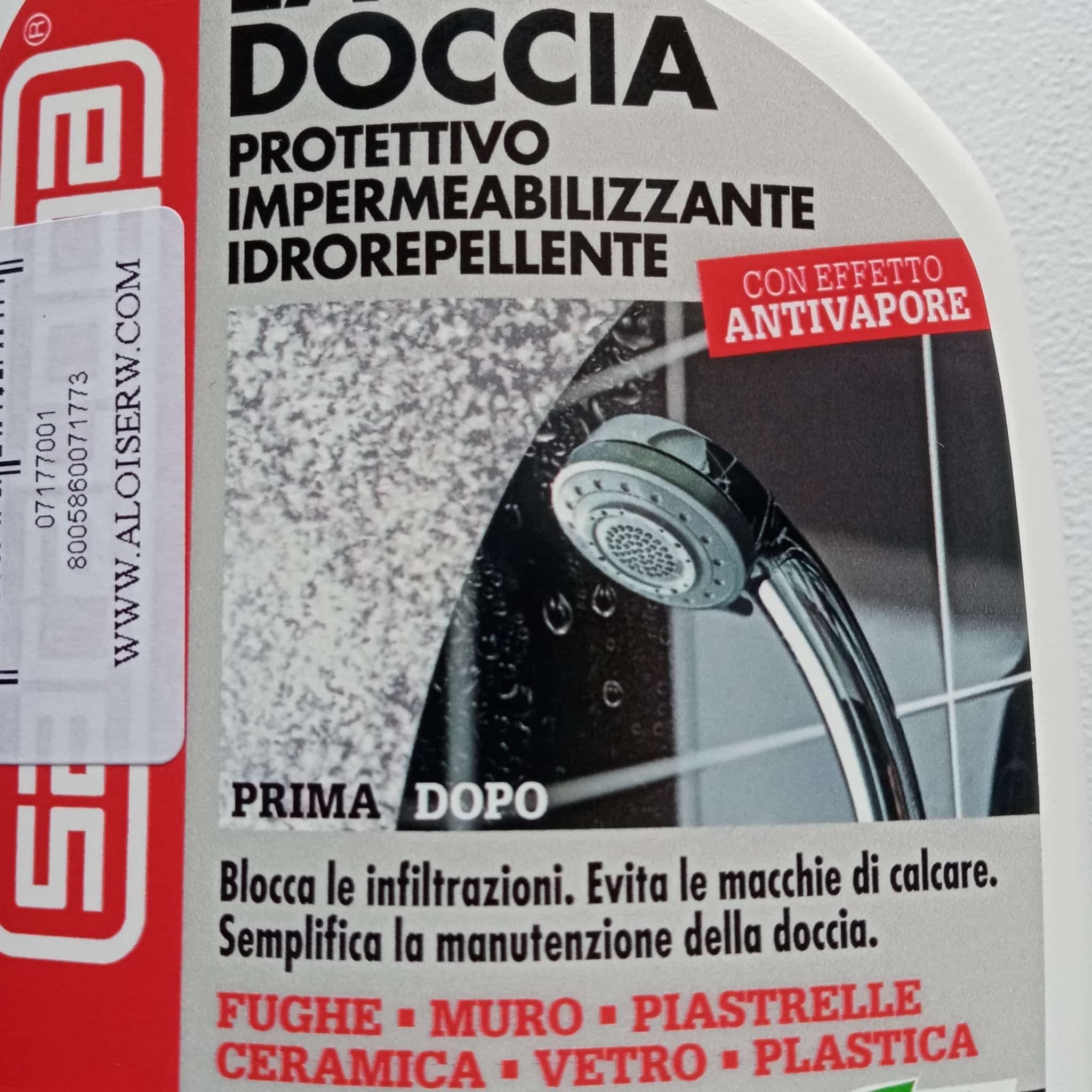Saratoga La Doccia 330ml impermeabilizzante spray trasparente senza solventi inodore ideato per le fughe della doccia in Impermeabili Aloiserw.com - Altomonte, commercioVirtuoso.it