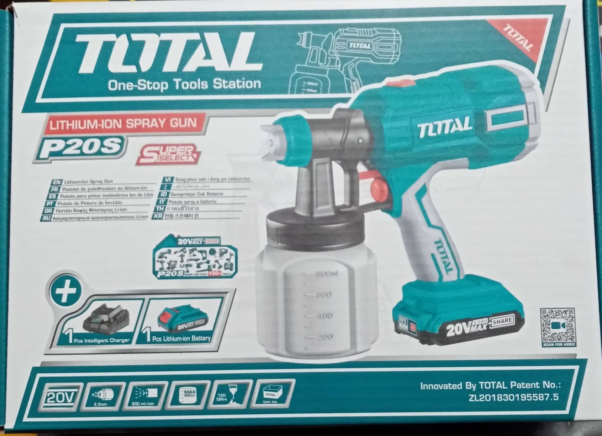Total pistola a spruzzo per vernici 20V con una batteria da 2Ah e caricabatteria in Spruzzatori di vernice Aloiserw.com - Altomonte, commercioVirtuoso.it