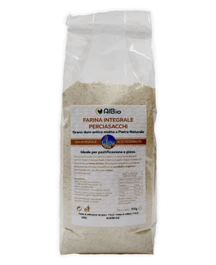 Farina Integrale da Molitura a pietra Naturale Perciasacchi 1 kg grano Siciliano alta digeribilità khorasan pizza e pane in Pane AlBio Sicily - Misilmeri, commercioVirtuoso.it