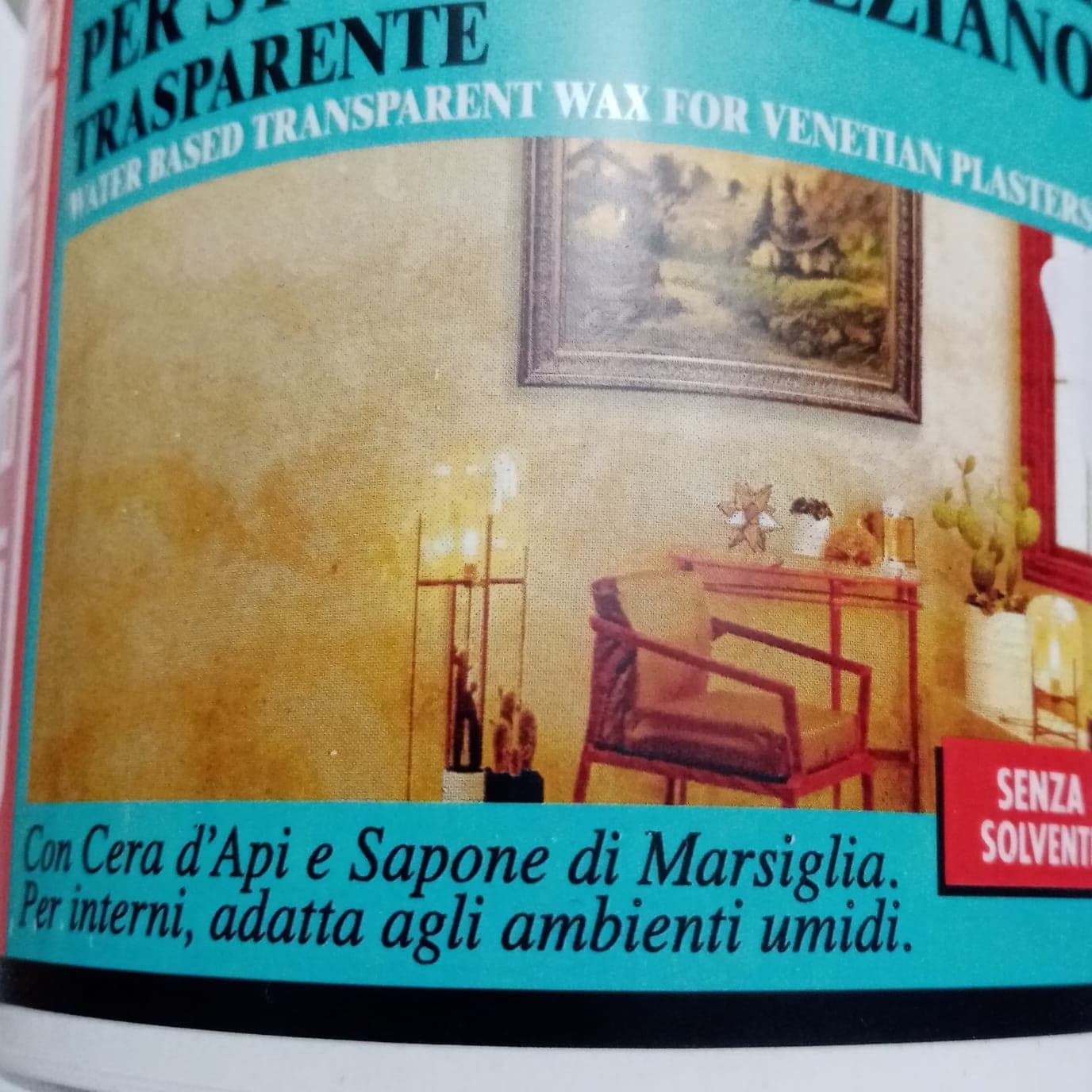 Gran classe 1lt cera trasparente ed idrorepellente per stucco veneziano e pittura colorata in Cera Aloiserw.com - Altomonte, commercioVirtuoso.it