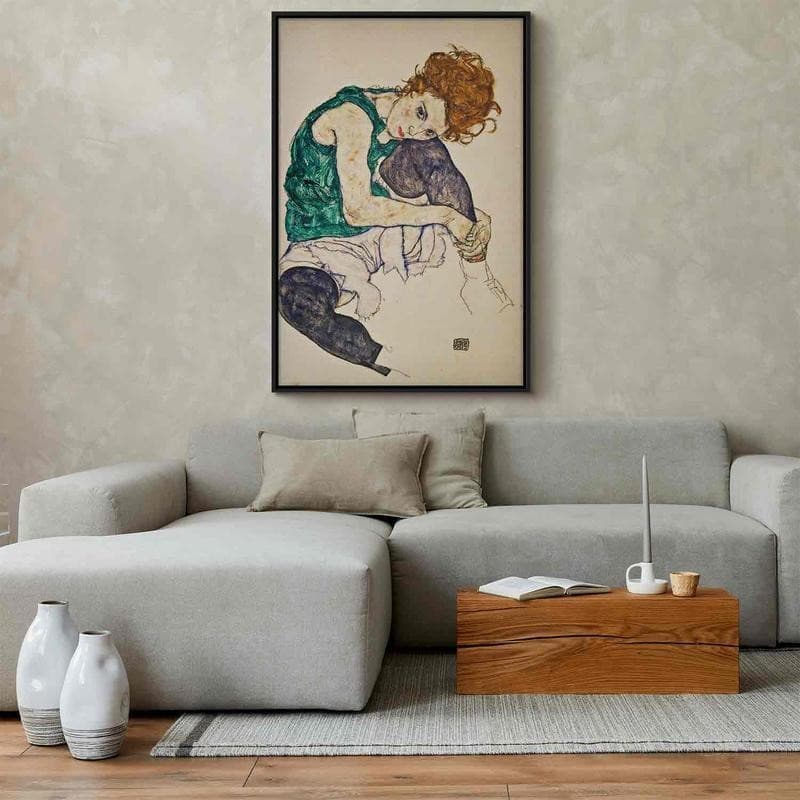 Quadro - Seated Woman with Legs Drawn Up in Poster e stampe Collezione Casa - Trebisacce, commercioVirtuoso.it