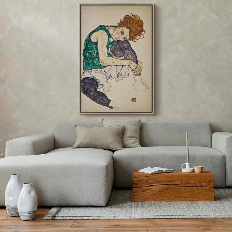 Quadro - Seated Woman with Legs Drawn Up in Poster e stampe Collezione Casa - Trebisacce, commercioVirtuoso.it