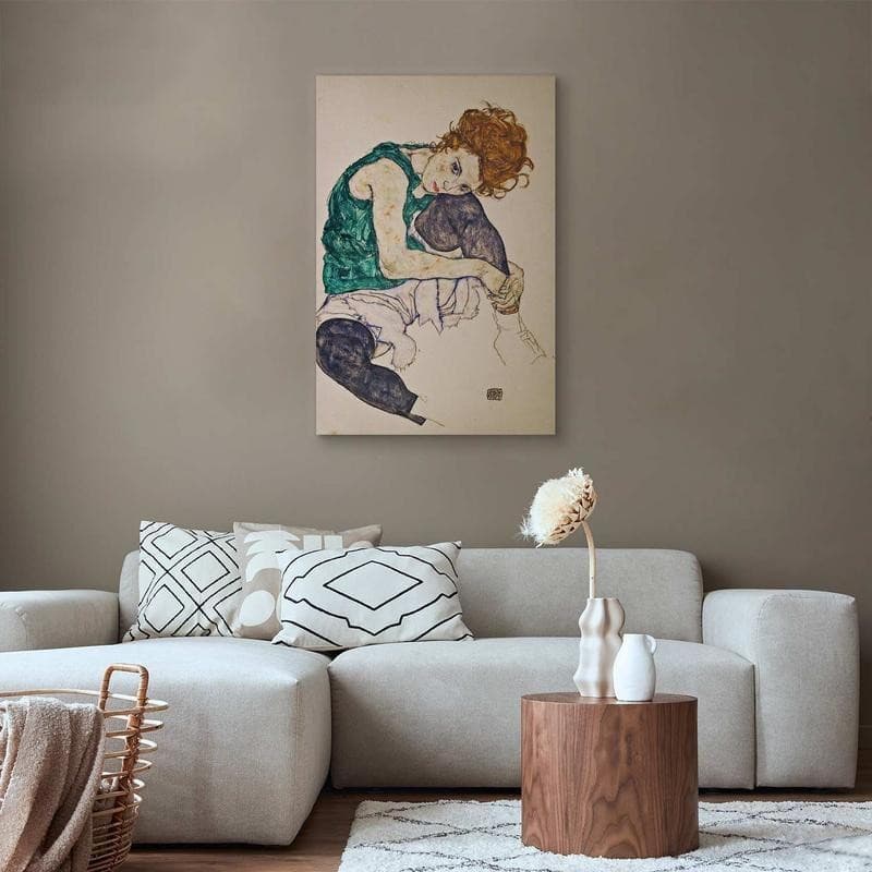 Quadro - Seated Woman with Legs Drawn Up in Poster e stampe Collezione Casa - Trebisacce, commercioVirtuoso.it