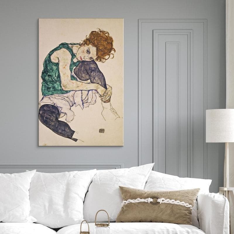 Quadro - Seated Woman with Legs Drawn Up in Poster e stampe Collezione Casa - Trebisacce, commercioVirtuoso.it