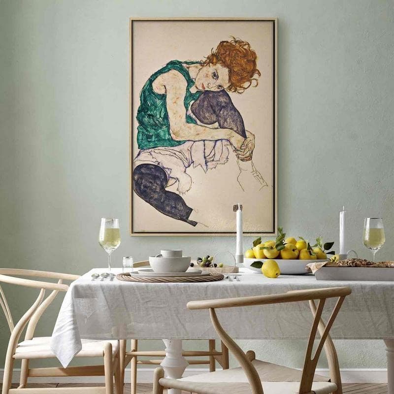 Quadro - Seated Woman with Legs Drawn Up in Poster e stampe Collezione Casa - Trebisacce, commercioVirtuoso.it