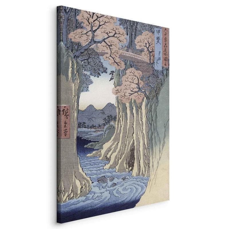 Quadro - The monkey bridge in the Kai province from the series Rokuju-yoshu Meisho zue (Utagawa Hiroshige) in Poster e stampe Collezione Casa - Trebisacce, commercioVirtuoso.it