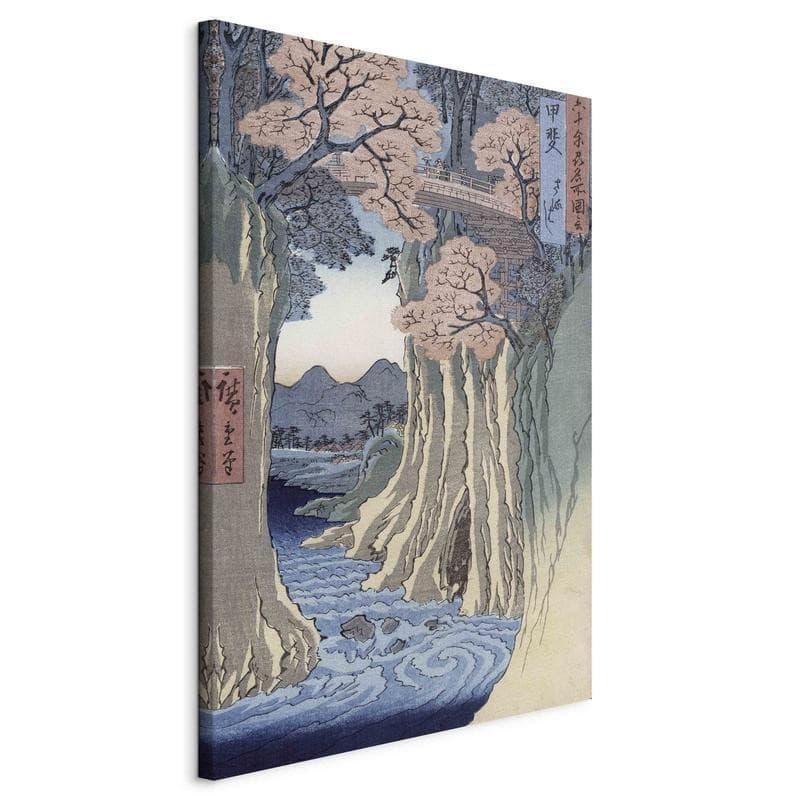 Quadro - The monkey bridge in the Kai province from the series Rokuju-yoshu Meisho zue (Utagawa Hiroshige) in Poster e stampe Collezione Casa - Trebisacce, commercioVirtuoso.it