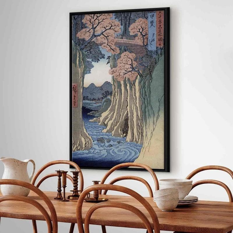 Quadro - The monkey bridge in the Kai province from the series Rokuju-yoshu Meisho zue (Utagawa Hiroshige) in Poster e stampe Collezione Casa - Trebisacce, commercioVirtuoso.it