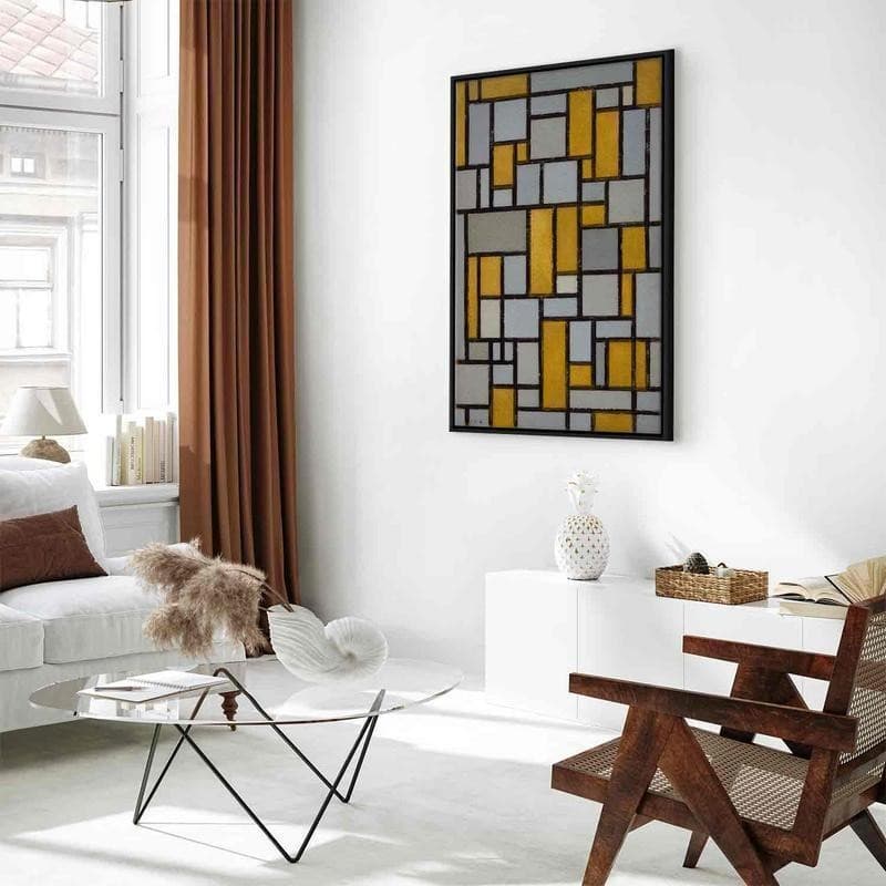 Quadro - Composition with grid 1 (Piet Mondrian) in Poster e stampe Collezione Casa - Trebisacce, commercioVirtuoso.it