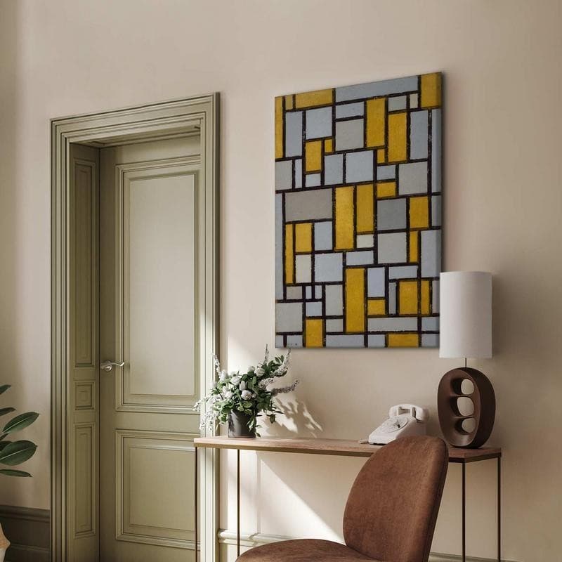 Quadro - Composition with grid 1 (Piet Mondrian) in Poster e stampe Collezione Casa - Trebisacce, commercioVirtuoso.it