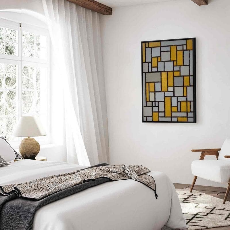 Quadro - Composition with grid 1 (Piet Mondrian) in Poster e stampe Collezione Casa - Trebisacce, commercioVirtuoso.it