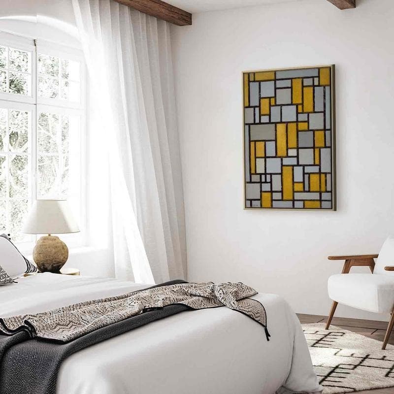 Quadro - Composition with grid 1 (Piet Mondrian) in Poster e stampe Collezione Casa - Trebisacce, commercioVirtuoso.it