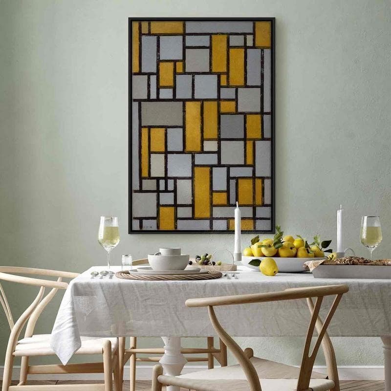 Quadro - Composition with grid 1 (Piet Mondrian) in Poster e stampe Collezione Casa - Trebisacce, commercioVirtuoso.it