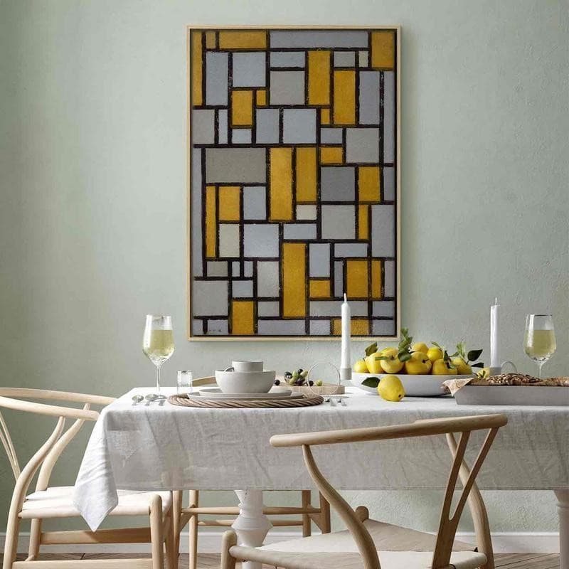 Quadro - Composition with grid 1 (Piet Mondrian) in Poster e stampe Collezione Casa - Trebisacce, commercioVirtuoso.it