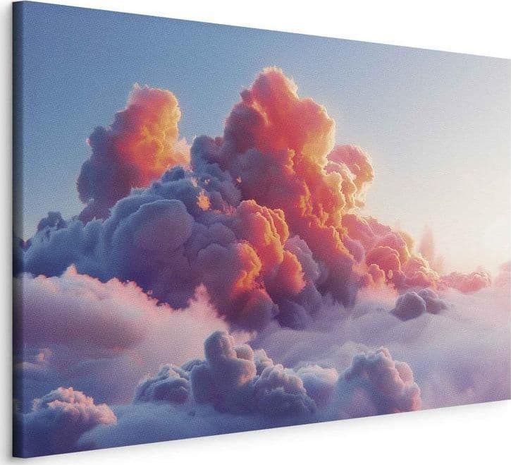 Quadro - Twilight Spectacle: Clouds in Shades of Pink and Violet in Poster e stampe Collezione Casa - Trebisacce, commercioVirtuoso.it