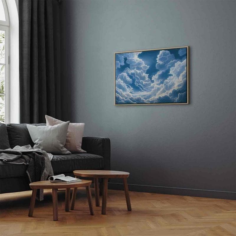 Quadro - Blue Sky Breaking Through White Fluffy Clouds in Poster e stampe Collezione Casa - Trebisacce, commercioVirtuoso.it