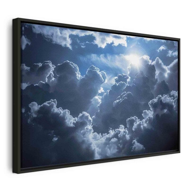 Quadro - Animated Scenery: The Sun Battling with Clouds in Poster e stampe Collezione Casa - Trebisacce, commercioVirtuoso.it