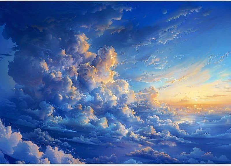 Carta da parati - When the Sky Becomes a Canvas: Artistic Creation of Nature in the Clouds in Carta da parati Collezione Casa - Trebisacce, commercioVirtuoso.it