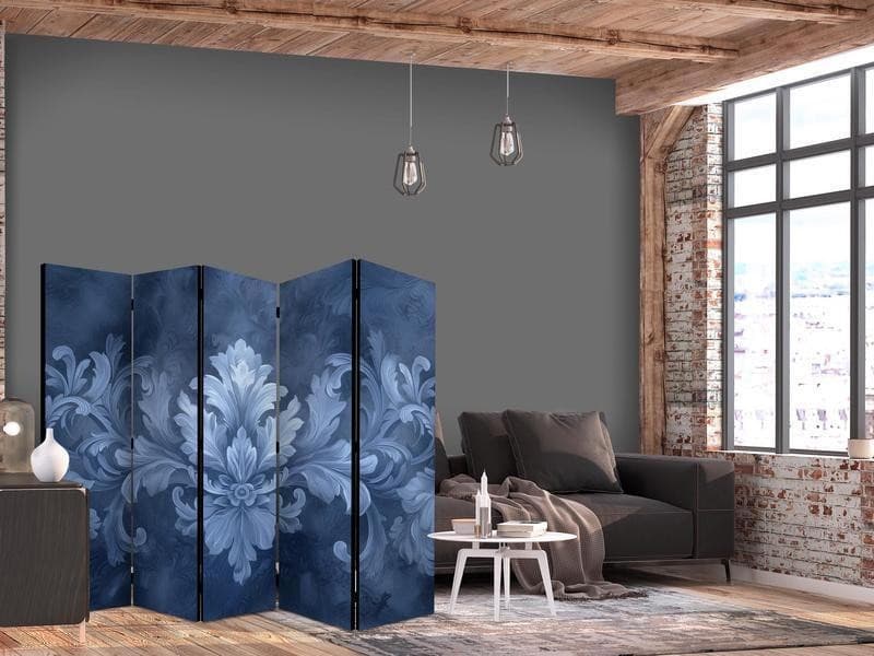 Paravento eleganza in blu e tonalità fredde a cinque ante in Paraventi Collezione Casa - Trebisacce, commercioVirtuoso.it
