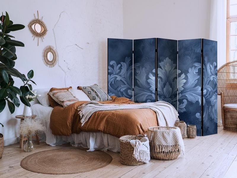 Paravento eleganza in blu e tonalità fredde a cinque ante in Paraventi Collezione Casa - Trebisacce, commercioVirtuoso.it
