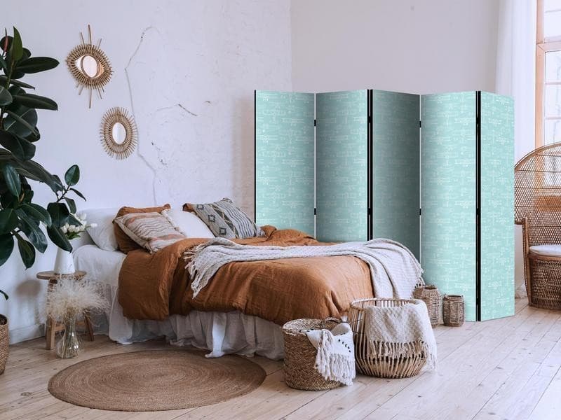 Paravento - Sketch - Outline of an Airplane in White on a Turquoise Background in Paraventi Collezione Casa - Trebisacce, commercioVirtuoso.it