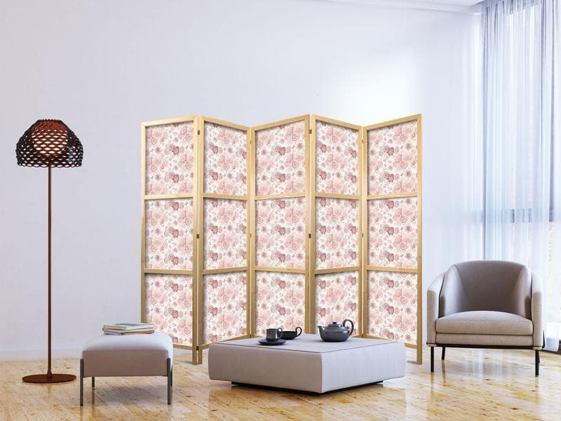 Paravento giapponese Esplosione di fiori rosa 5 ante in Paraventi Collezione Casa - Trebisacce, commercioVirtuoso.it
