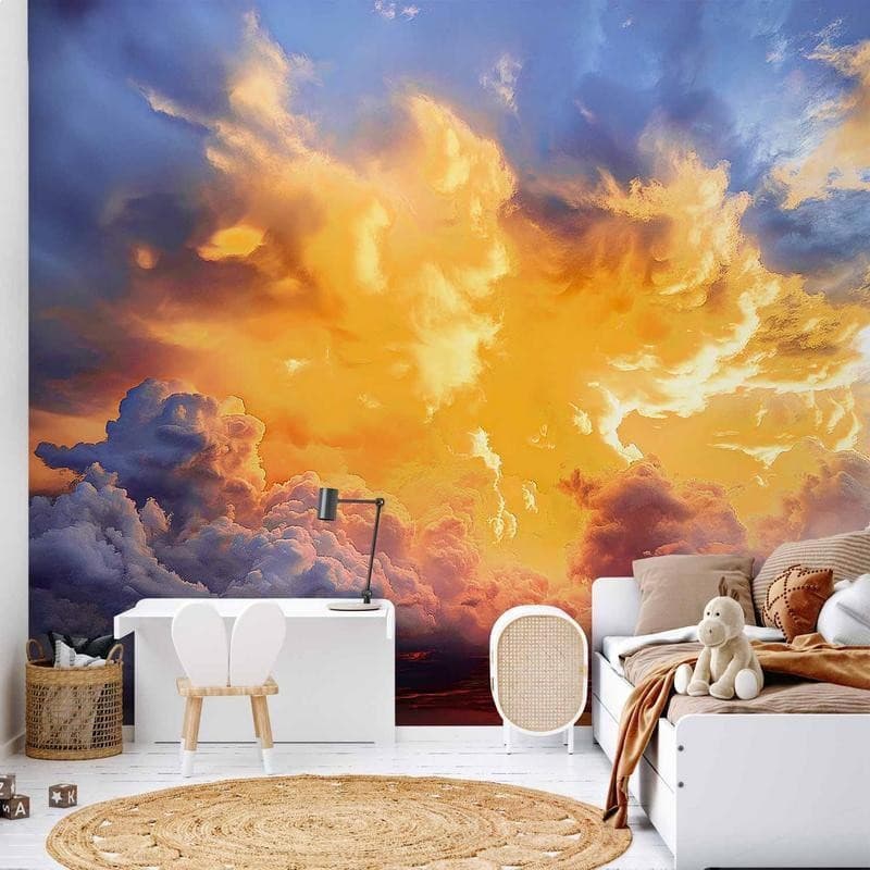 Carta da parati - Beautiful Sunset - Clouds in Warm Shades in Carta da parati Collezione Casa - Trebisacce, commercioVirtuoso.it
