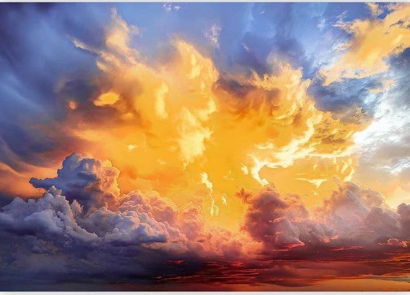 Carta da parati - Beautiful Sunset - Clouds in Warm Shades in Carta da parati Collezione Casa - Trebisacce, commercioVirtuoso.it
