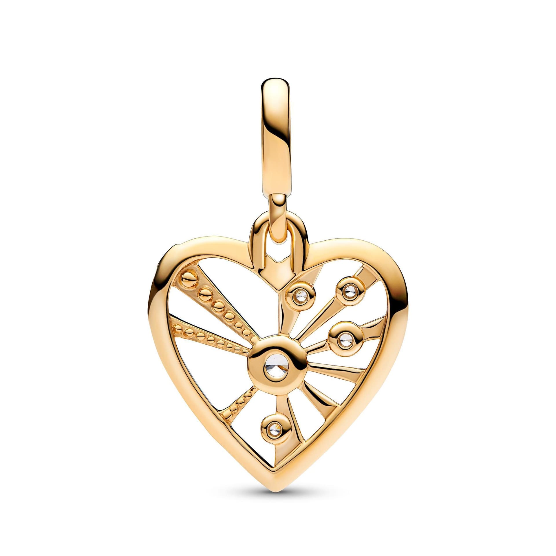 Pandora - charm Medallion Heart & Rays Pandora ME in Bead Charm Alba Gioielli - Casoria, commercioVirtuoso.it