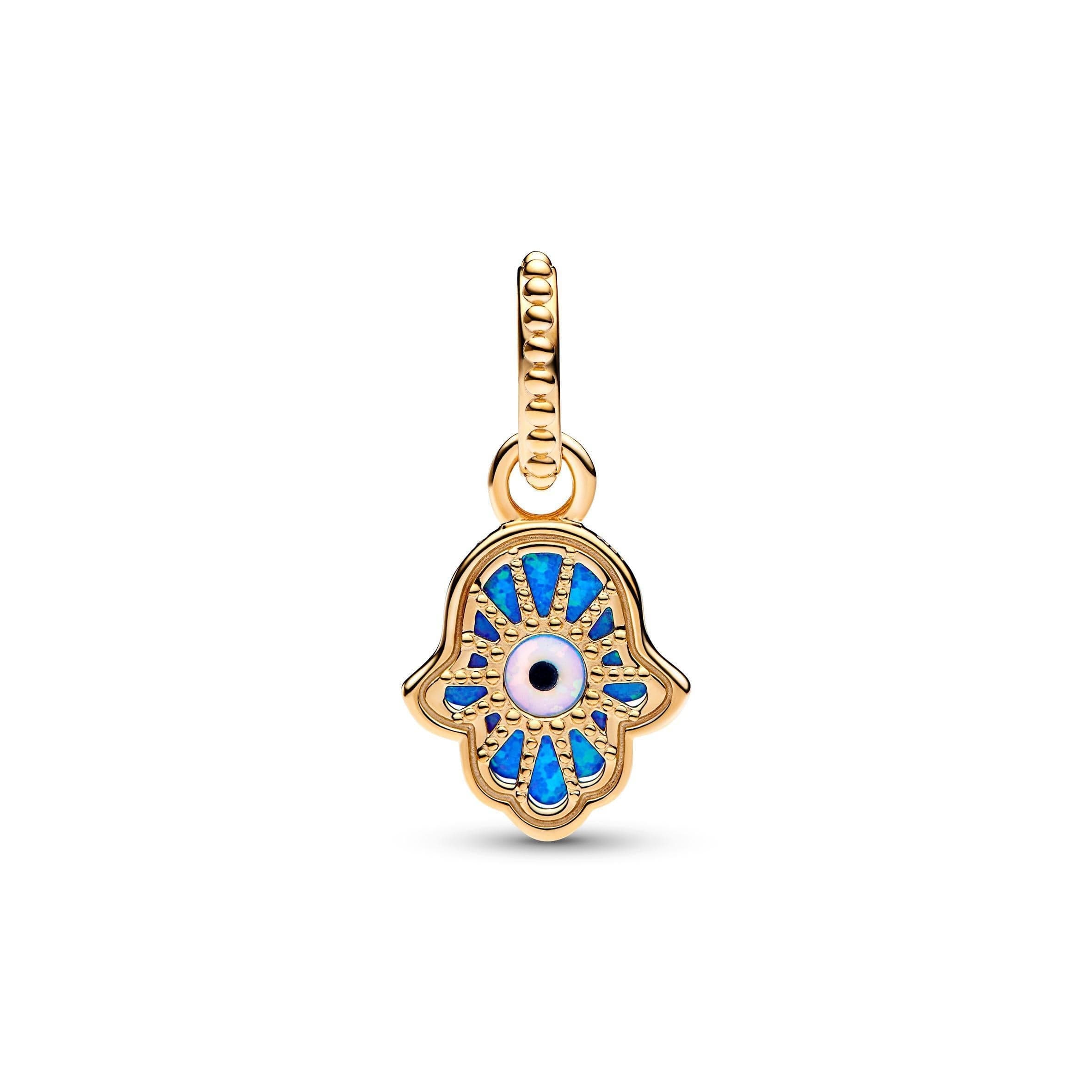Pandora - Charm Pendente Mano di Fatima Opale Blu in Bead Charm Alba Gioielli - Casoria, commercioVirtuoso.it